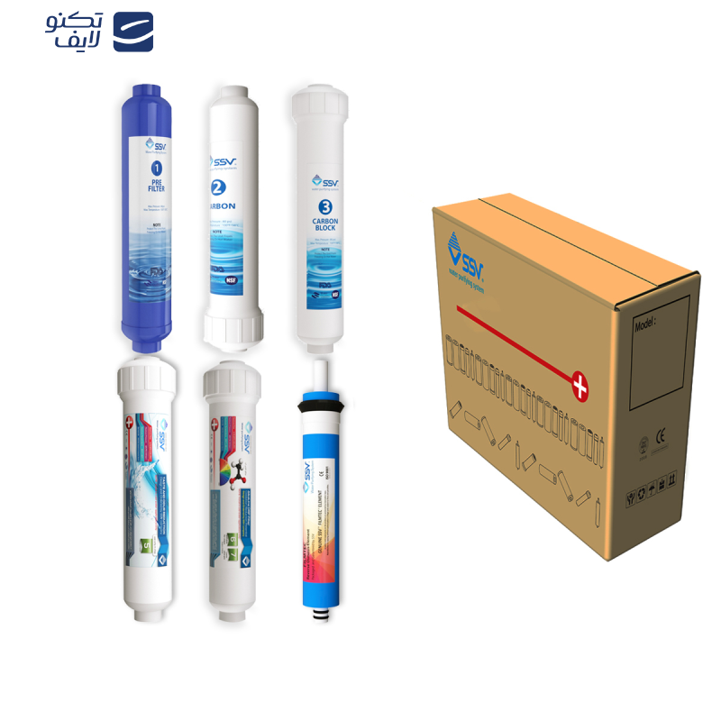 فیلتر تصفیه آب زیر سینک اس اس وی مدل L630 بسته 6 عددی