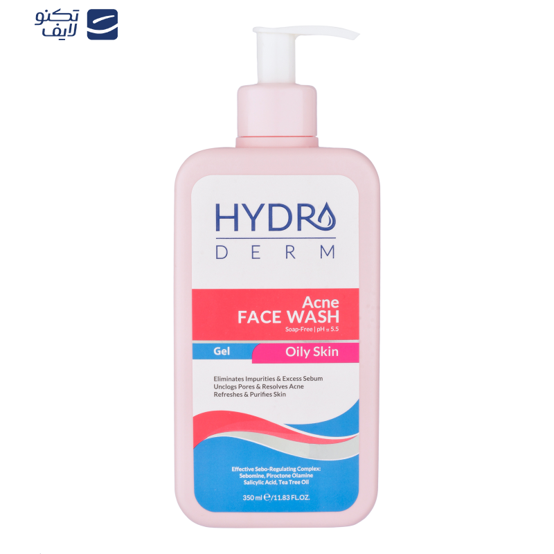 ژل شست‌وشوی صورت هیدرودرم مدل Acne مناسب پوست‌های چرب حجم 350 میلی‌لیتر