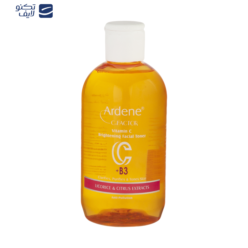 تونیک پاک کننده صورت آردن سی فکتور مدل ویتامین c مناسب انواع پوست حجم 250 میلی لیتر