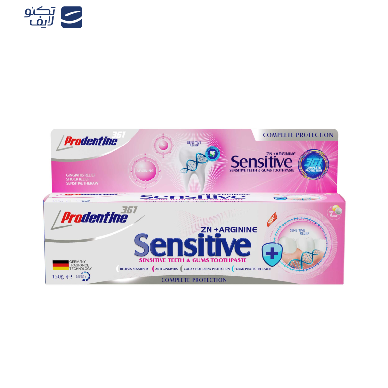 خمیر دندان پرودنتین 361 مدل Sensitive وزن 130 گرم 