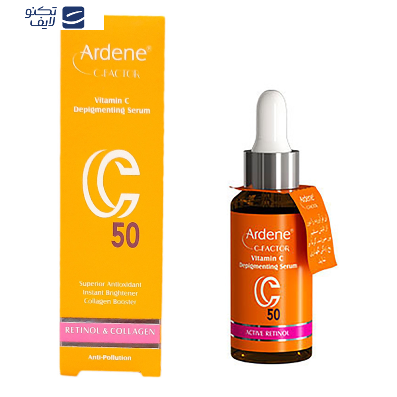 سرم پوست آردن سی فکتور مدل ویتامین C50 حجم 30 میلی لیتر