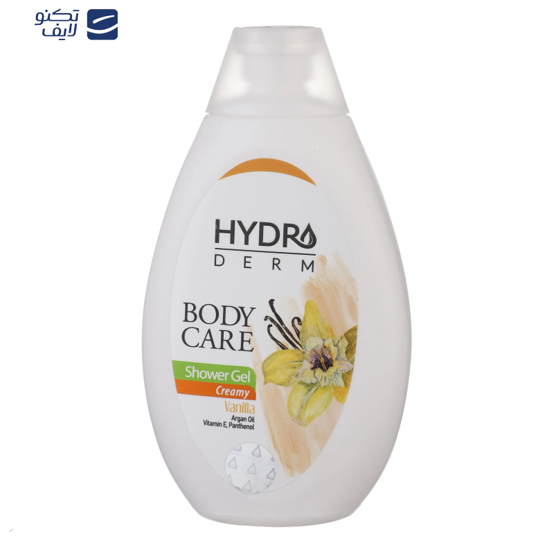 شامپو بدن کرمی هیدرودرم مدل Vanilla مناسب انواع پوست حجم 500 میلی لیتر