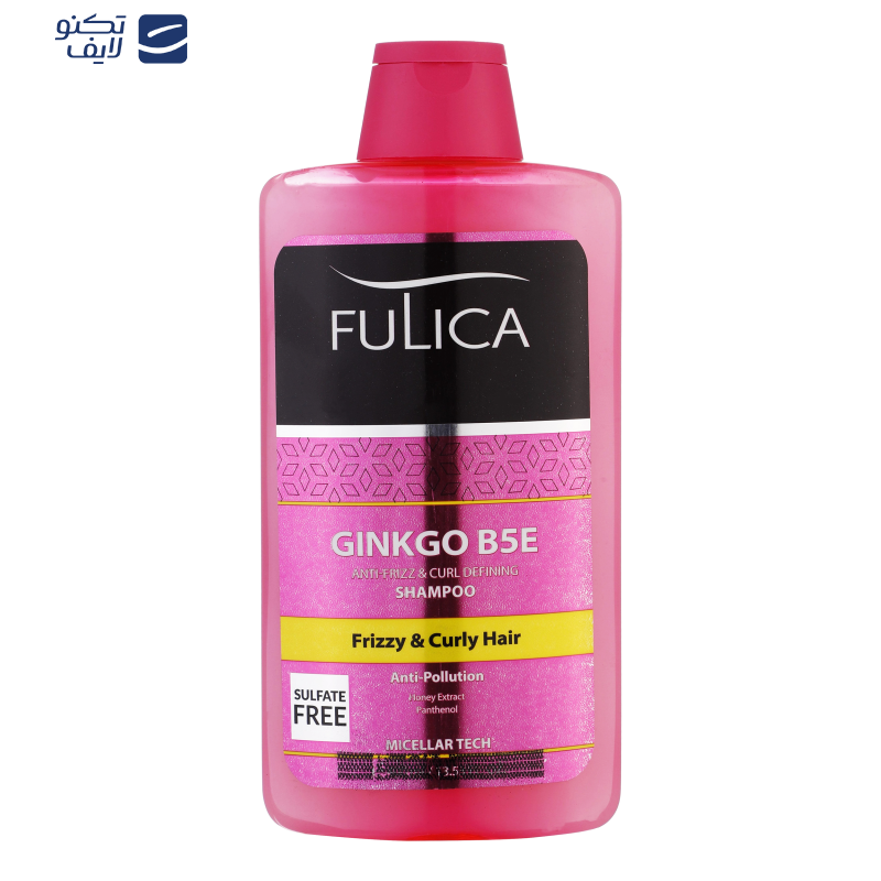 شامپو مو فولیکا مدل GINKGO B5E مخصوص موهای شکننده و مجعد حجم 400 میلی‌لیتر