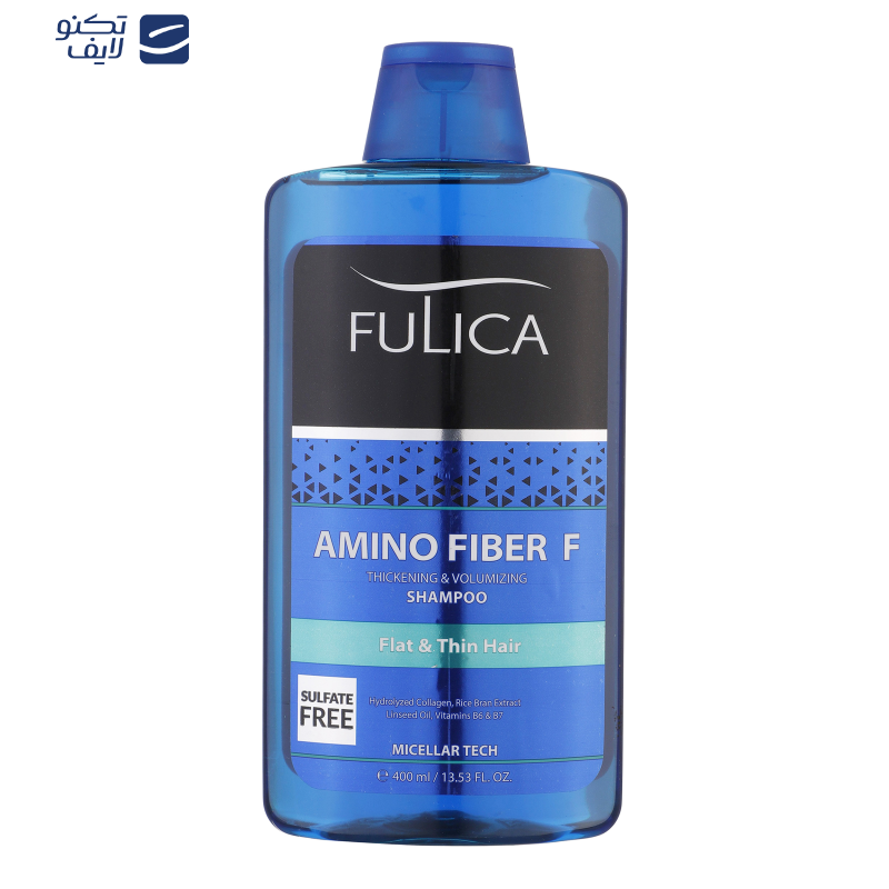 شامپو تقویت‌کننده مو فولیکا مدل Amino Fiber مناسب موهای نازک حجم 400 میلی‌لیتر