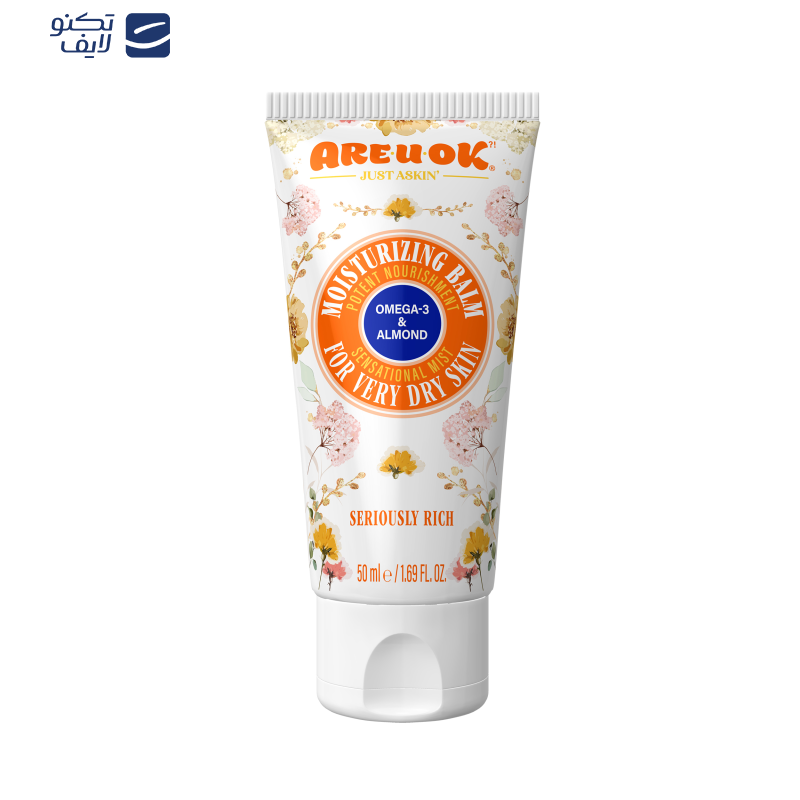 بالم مرطوب‌کننده آر یو اوکی مدل omega-3 and almond حجم 50 میلی‌لیتر