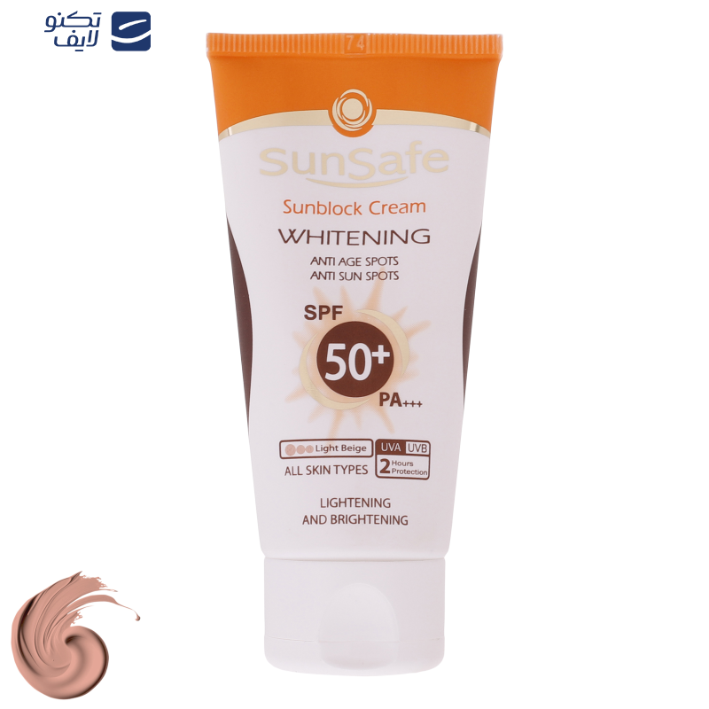 کرم ضد آفتاب رنگی سان سیف SPF 50 مدل 002 ‌مناسب برای انواع پوست‌ حجم 50 میلی لیتر