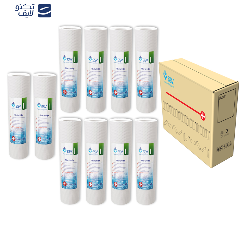 فیلتر دستگاه تصفیه کننده آب اس اس وی مدل H-P.P مجموعه 10 عددی