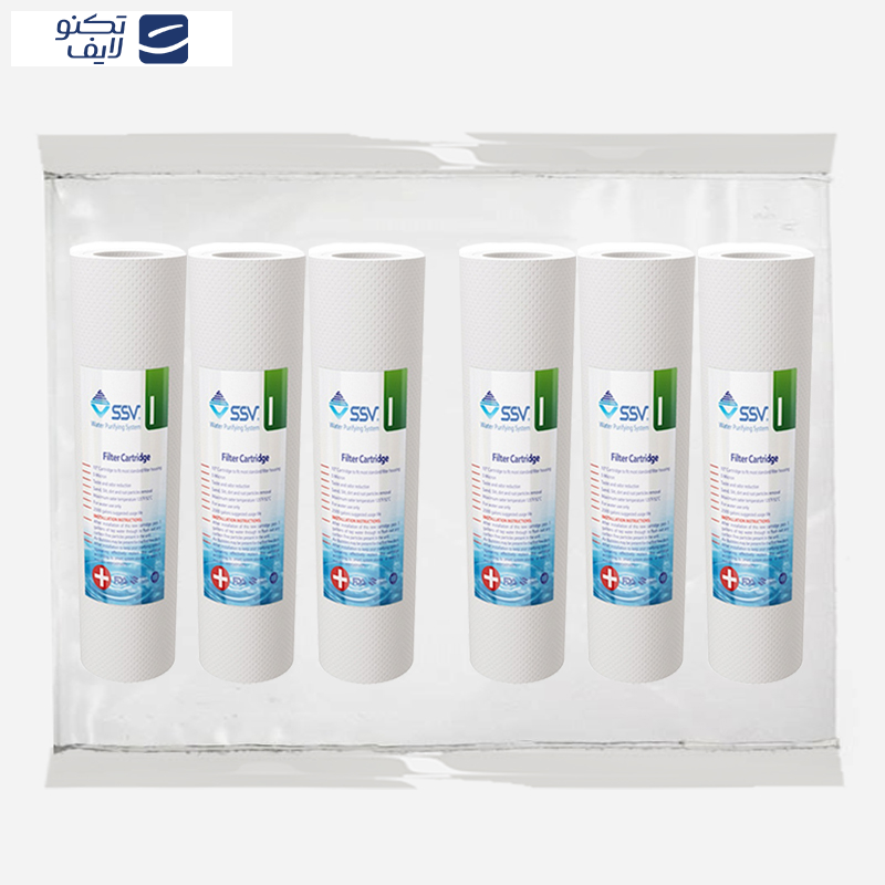 فیلتر دستگاه تصفیه کننده آب اس اس وی مدل H-P.P مجموعه 6 عددی