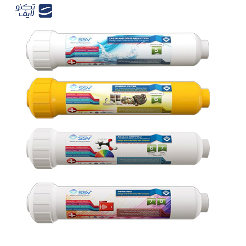 فیلتر دستگاه تصفیه آب اس اس وی مدل P.M.A.I کد 5678 مجموعه 4 عددی