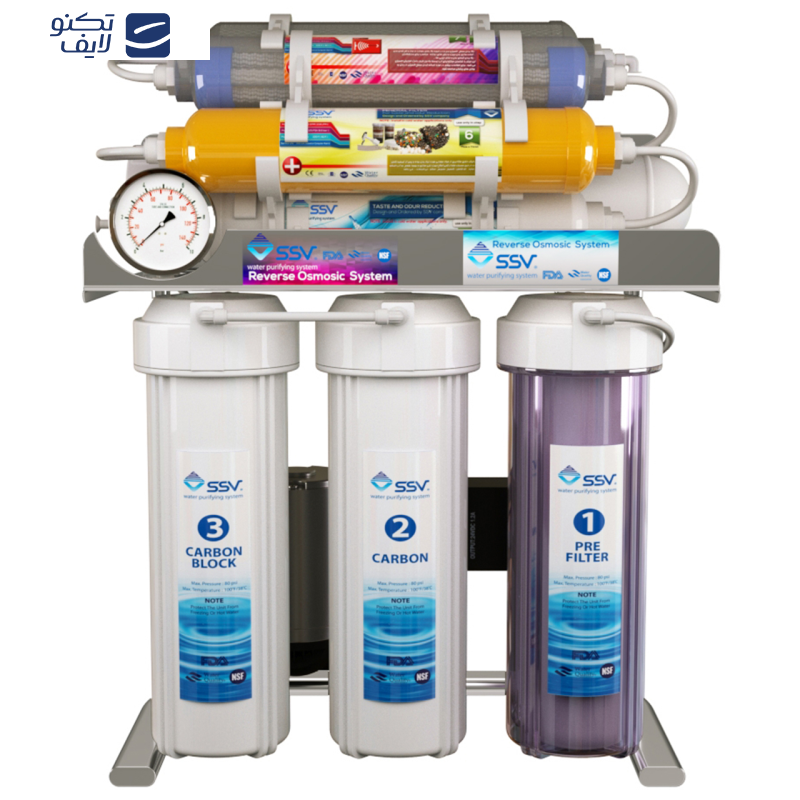 دستگاه تصفیه کننده آب اس اس وی مدل SuperSpring 2W X1000 به همراه شیر تصفیه آب و فیلتر تصفیه آب بسته 3 عددی