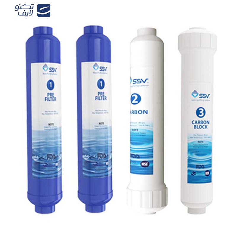 دستگاه تصفیه کننده آب اس اس وی مدل StarLine 2W X1000 4F به همراه فیلتر دستگاه تصفیه آب بسته 4 عددی و شیر آب