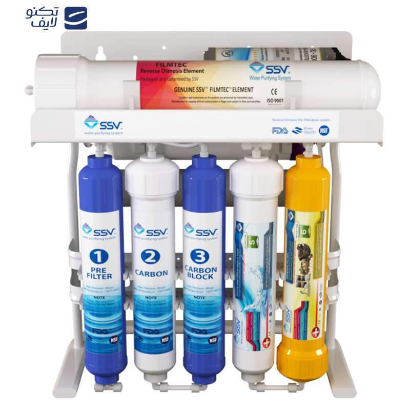 دستگاه تصفیه آب اس اس وی مدل PureLine 2W X910  به همراه شیر تصفیه آب کد 03