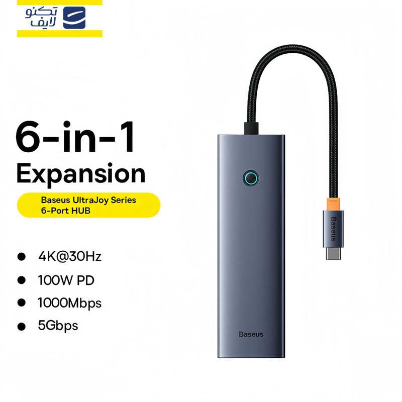 هاب 6 پورت USB-C بیسوس مدل BS-OH151