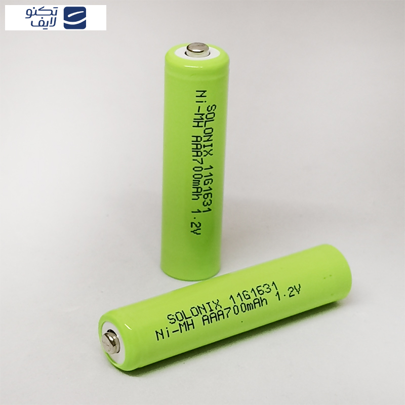   باتری شارژی نیم قلمی سولونیکس مدل صنعتی مجموعه 4 عددی