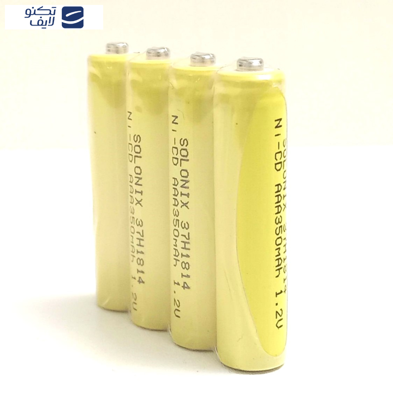 باتری شارژی نیم قلمی سولونیکس مدل صنعتی Ni-Cd مجموعه 4 عددی
