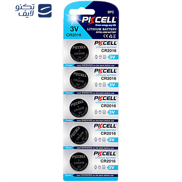 باتری سکه ای پی‌کی سل مدل CR2016 3V Lithium Manganese بسته 20 عددی 