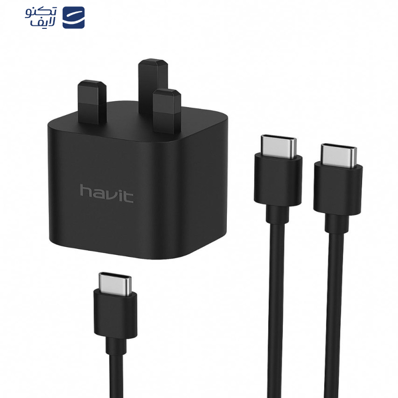 شارژر دیواری 20 وات هویت مدل ST712 به همراه کابل تبدیل USB-C