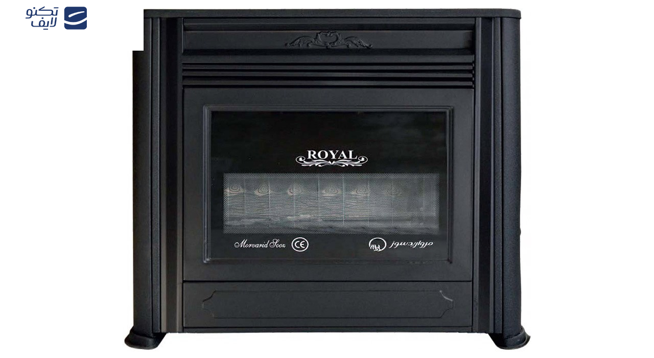 بخاری گازی مروارید سوز شرق طرح شومینه رویال مدل 12000