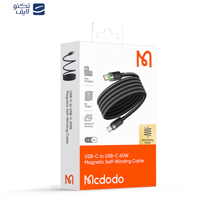 کابل USB-C مک دودو مدل CA-2000 طول 1.2 متر کابل USB-C مک دودو مدل CA-2000 طول 1.2 متر