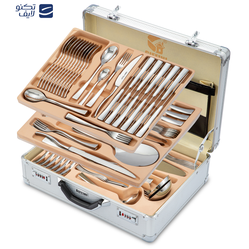 سرویس قاشق و چنگال 142 پارچه جی فی نی مدل 185M سوپر لاکچری