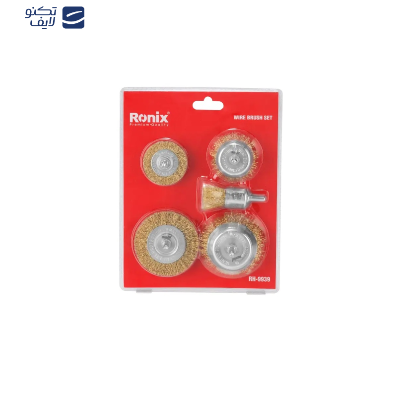 فرچه سیمی سر دریلی رونیکس مدل RH-9939 مجموعه 5 عددی 