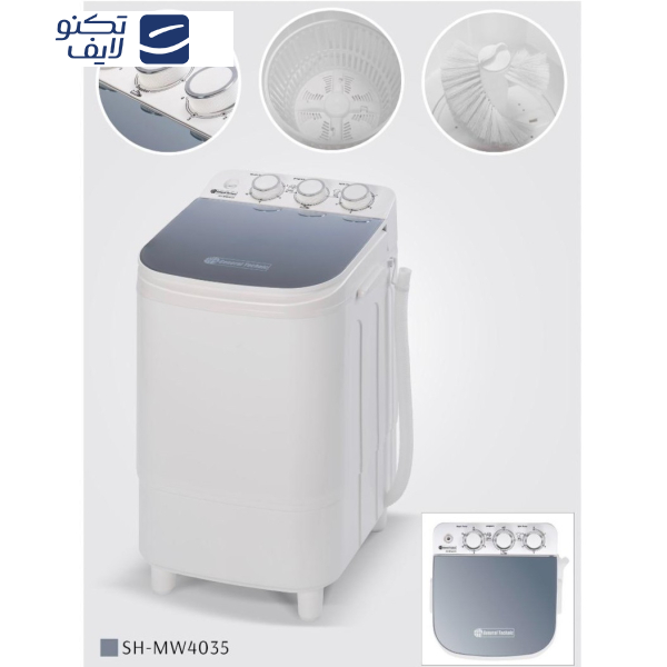 مینی‌ واش 4 کیلوگرم جنرال تکنیک مدل کتانی‌شور SH-MW4035