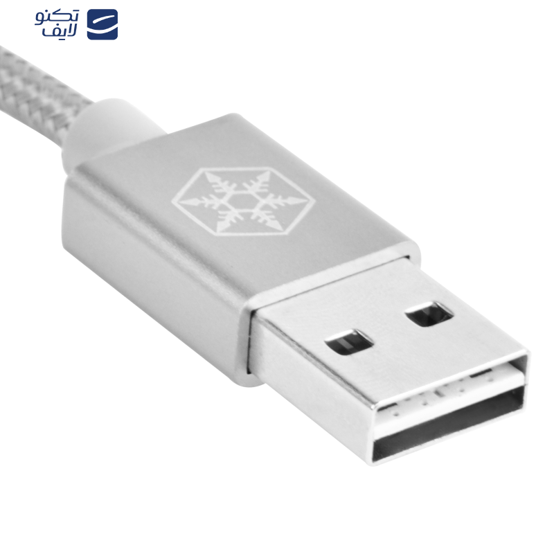 کابل تبدیل USB به MicroUSB سیلوراستون مدل CPU01 طول 1.8 متر