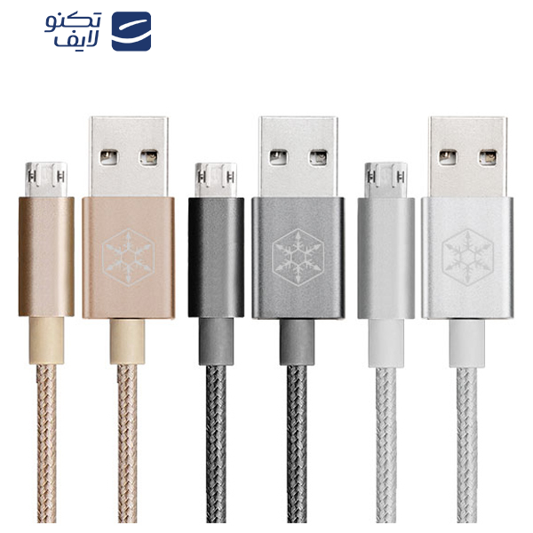 کابل تبدیل USB به Micro USB سیلوراستون مدل CPU01 طول 0.5 متر