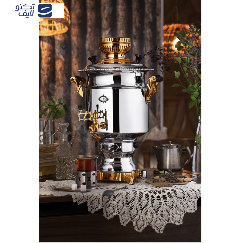 سماور گازی عالی نسب مدل آبتین نفیس گنجایش 6 لیتر