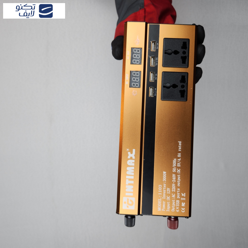 مبدل برق خودرو صنعتی اینتیمکث کد 1103 ظرفیت 3000 وات