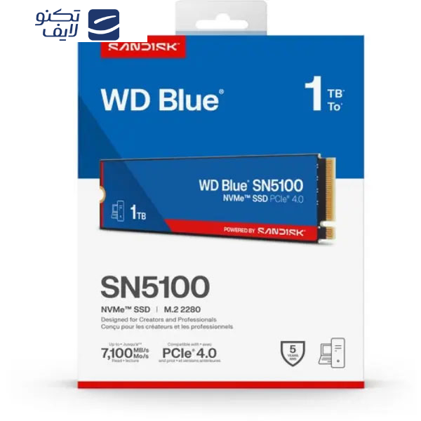 اس اس دی اینترنال PCIe Gen4 x4 وسترن دیجیتال مدل SN5100 ظرفیت 1 ترابایت