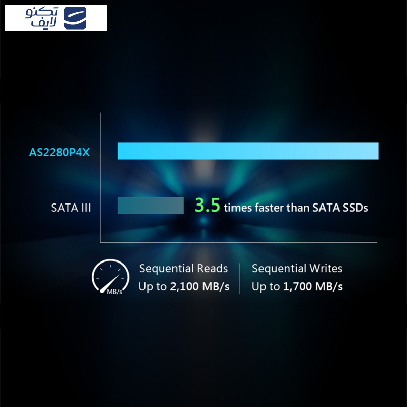 اس اس دی اینترنال PCIe Gen3 x4 اپیسر مدل AS2280P4X ظرفیت 1 ترابایت