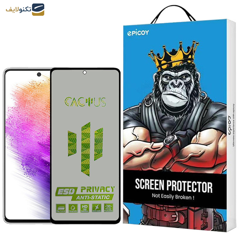 محافظ صفحه نمایش حریم شخصی اپیکوی مدل Cactus-ESD-Privacy مناسب برای گوشی موبایل سامسونگ Galaxy A73 5G/A72 4G/5G /M54 /M53 5G/M52/ M5/A71/A81/A91/M62/F62/S10 Lite/Note 10 Lite 
