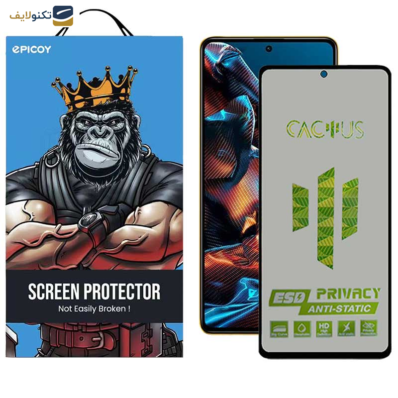 محافظ صفحه نمایش حریم شخصی اِپیکوی مدل Cactus-ESD-Privacy مناسب برای گوشی موبایل شیائومی Xiaomi Poco X5 Pro / Poco X5 / Poco X4 Pro 5G 