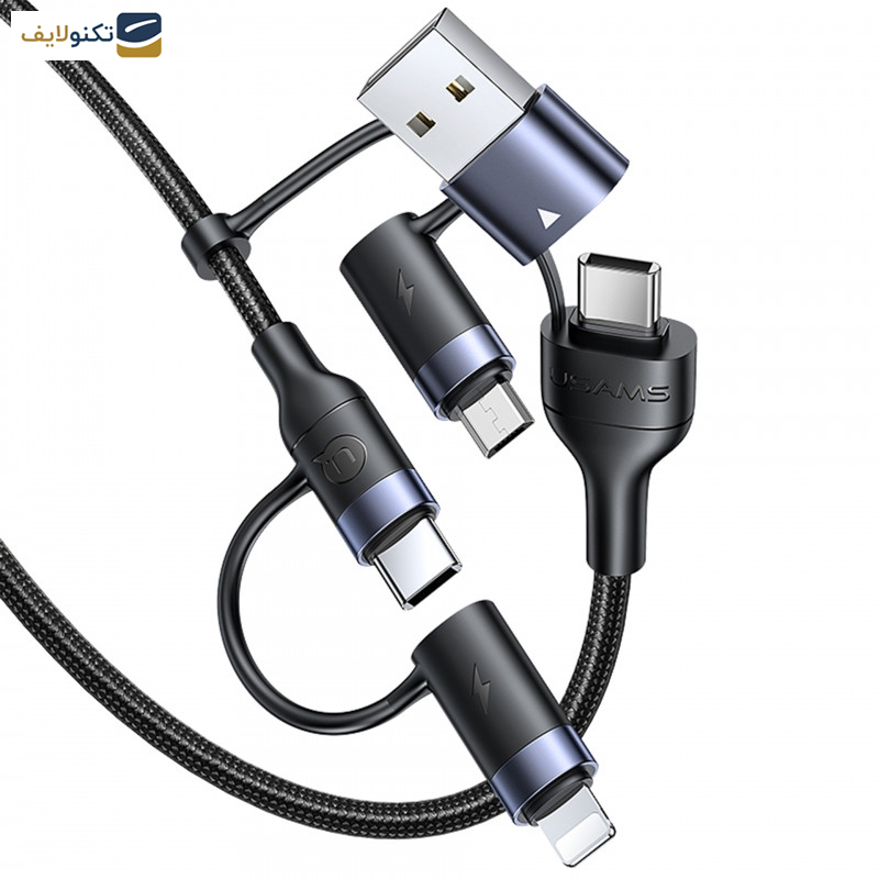 کابل تبدیل USB-c/USB به microUSB/USB-C /لایتنینگ یوسمز مدل US-SJ547 طول 1.2 متر