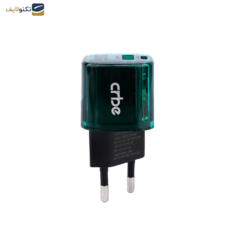 شارژر دیواری 33 وات کربی مدل CR-R102 GaN