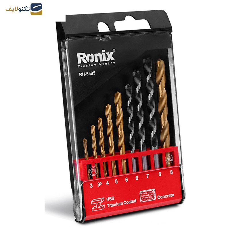 مجموعه 9 عددی مته رونیکس مدل RH-5585