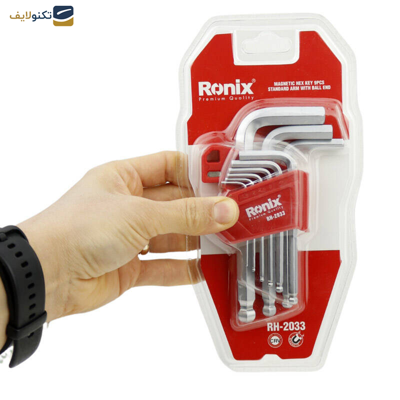 آچار آلن ستاره ای رونیکس مدل RH-2033 مجموعه 9 عددی