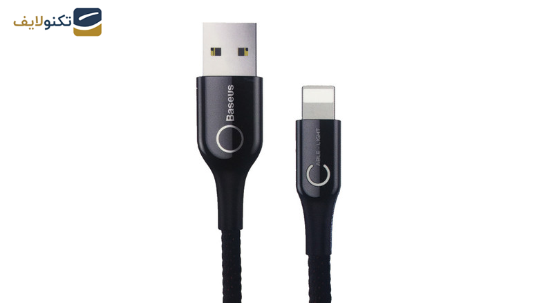 کابل تبدیل USB به Lightning باسئوس مدل C-Shaped به طول 1 متر