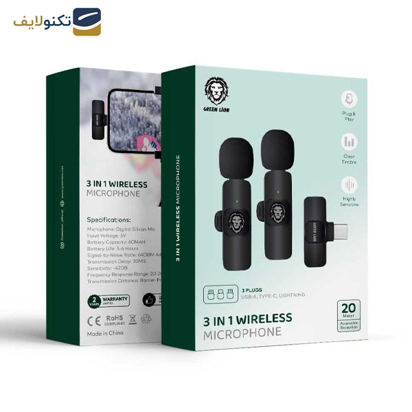 ست میکروفن یقه ای گرین لاین مدل gn3wirmicp