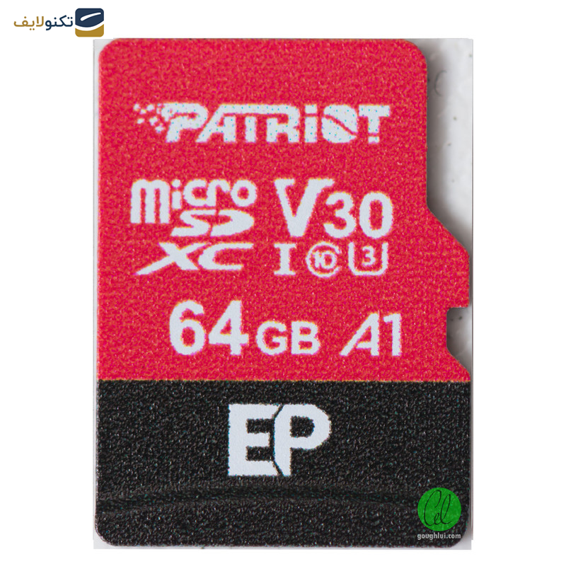 کارت حافظه microSDXC پتریوت مدل EP کلاس 10 استاندارد UHS-I U3-V30 سرعت 90MBpsظرفیت 64 گیگابایت به همراه آداپتورSD کارت حافظه microSDXC پتریوت مدل EP کلاس 10 استاندارد UHS-I U3-V30 سرعت 90MBpsظرفیت 64 گیگابایت به همراه آداپتورSD