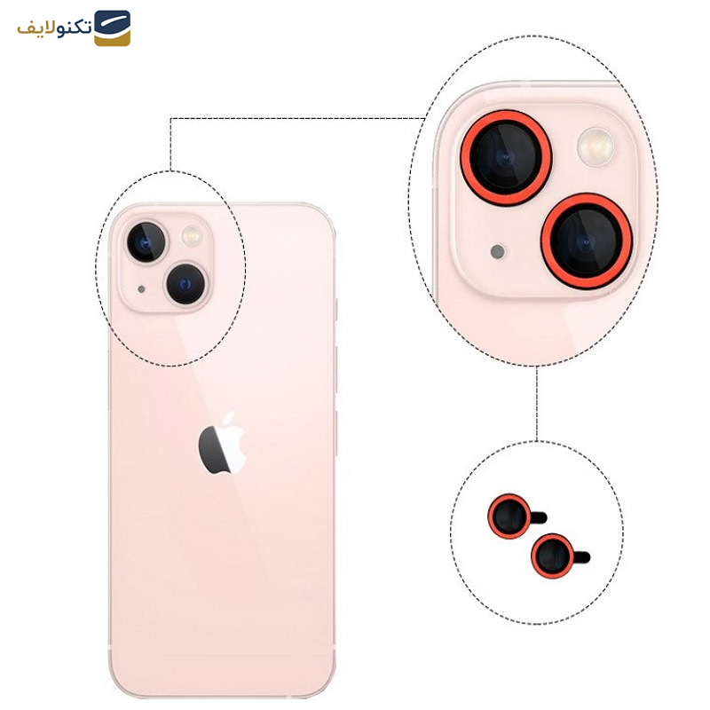 محافظ لنز دوربین لنز شیلد مدل رینگی مناسب برای گوشی موبایل اپل iPhone 13