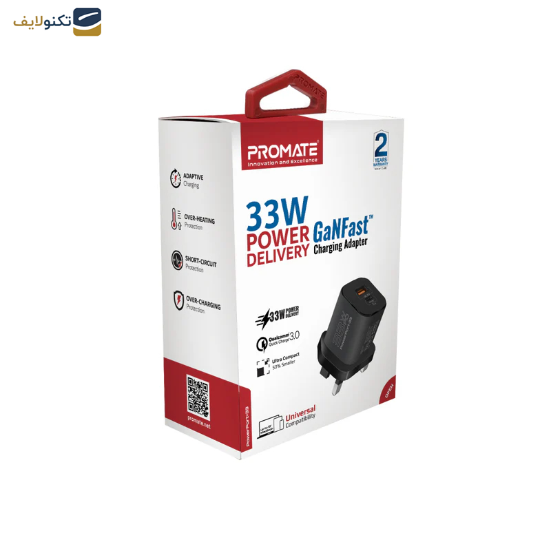 شارژر دیواری 33 وات پرومیت مدل POWERPORT-33.BLK.EU شارژر دیواری 33 وات پرومیت مدل POWERPORT-33.BLK.EU