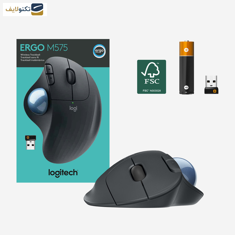 ماوس بی سیم لاجیتک مدل Ergo M575 ماوس بی سیم لاجیتک مدل Ergo M575