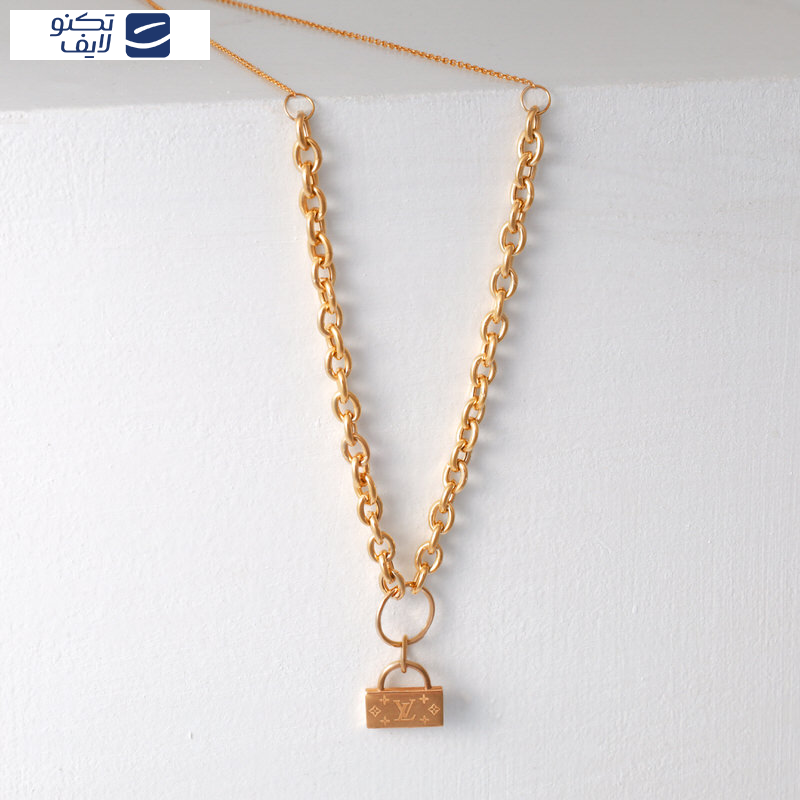گردنبند طلا 18 عیار طرح قفل لویی ویتونLV گردنبند طلا 18 عیار طرح قفل لویی ویتونLV
