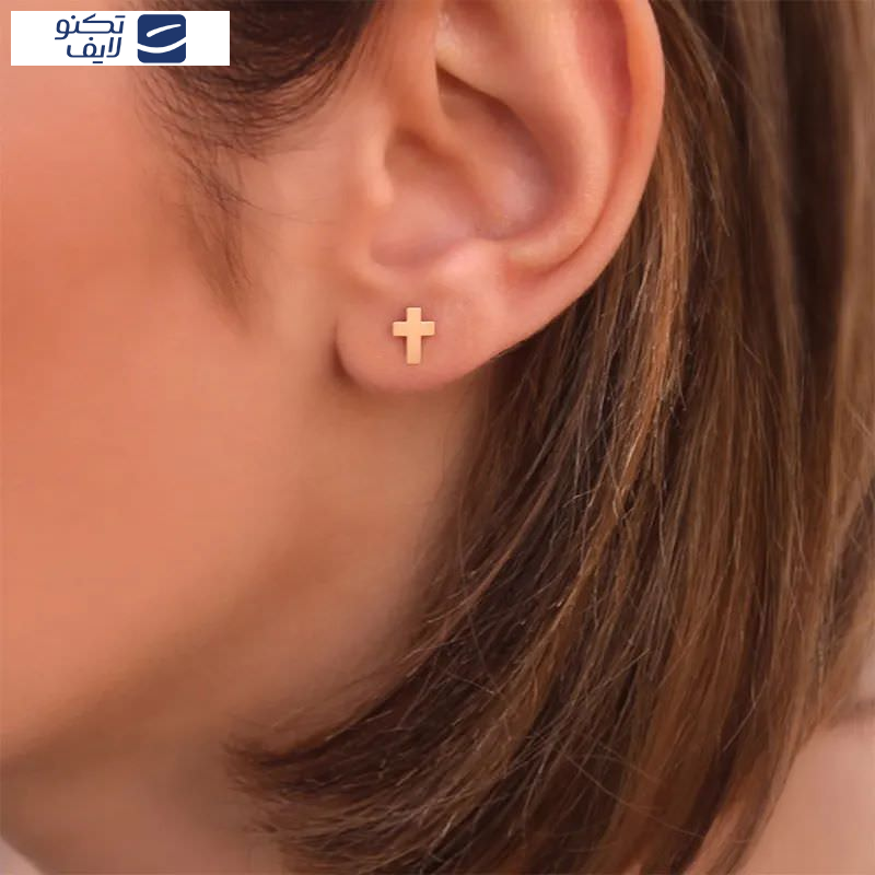 گوشواره طلا 18عیار  طرح سلیب