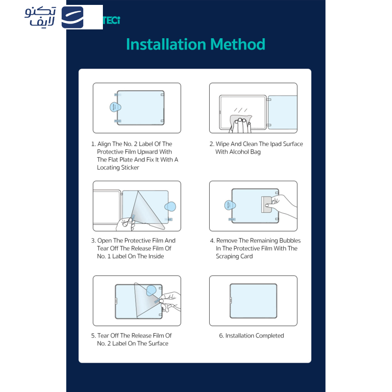 محافظ صفحه نمایش کوتتسی مدل 65014 مناسب برای تبلت اپل 9.7 اینچ iPad Air (2013)/iPad Air(2014)/iPad Pro (2016/2017/2018)