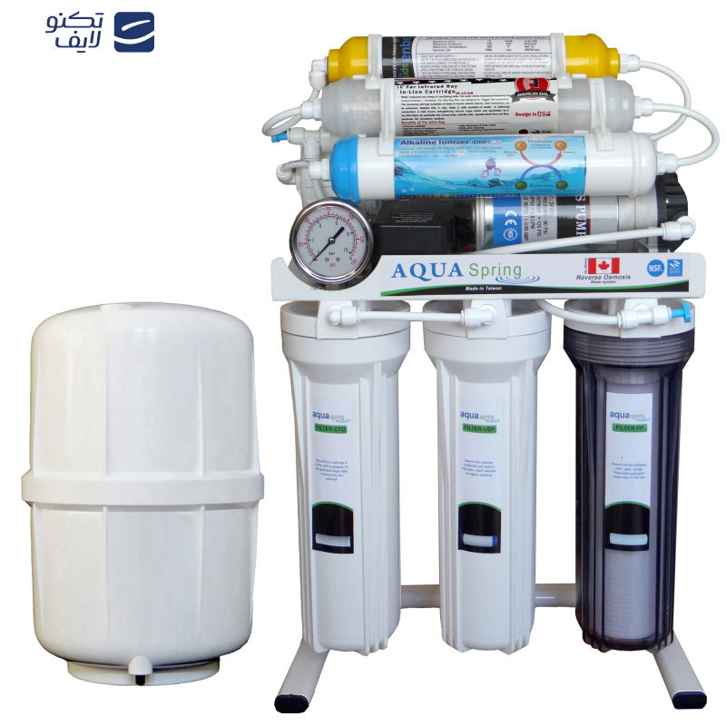 دستگاه تصفیه کننده آب آکوآ اسپرینگ مدل NF8200 به همراه فیلتر تصفیه آب بسته 3 عددی