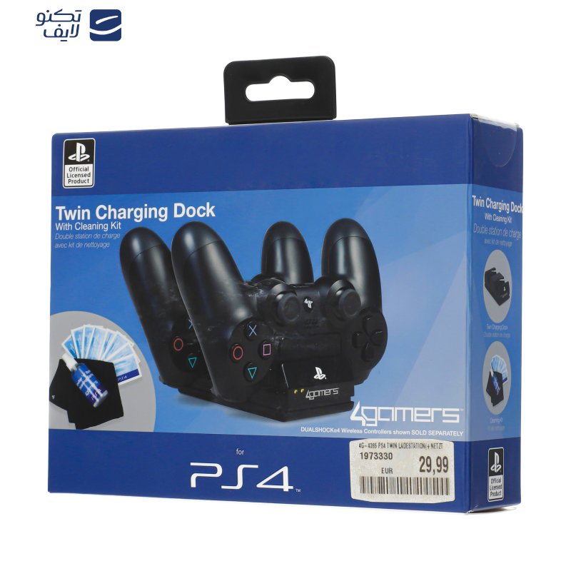 پایه شارژر دسته بازی پلی‌استیشن 4 مدل 4G-4385EU به همراه اسپری تمیزکننده