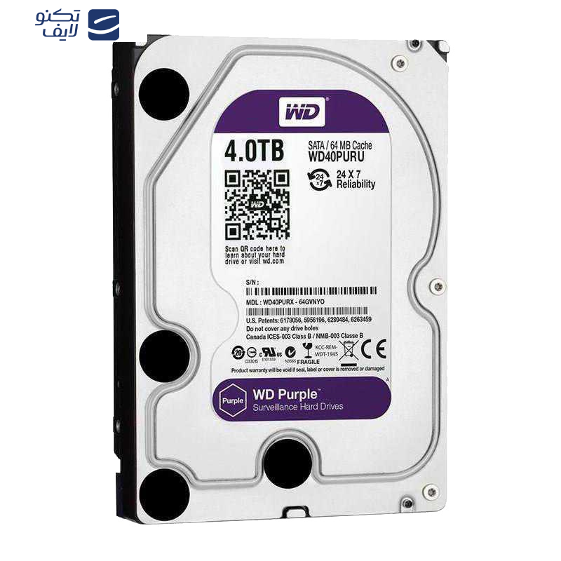 هارددیسک اینترنال وسترن دیجیتال مدل Purple WD42PURU ظرفیت 4 ترابایت